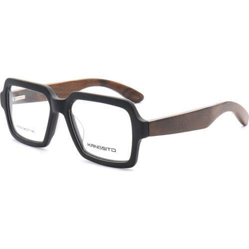 Brand Men Handmade Optical Glasses Rosewood Frame Myopia Eyeglasses Retro Women Full-rim Spectacles Black Leopard Eyewear