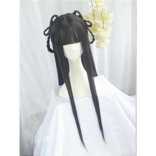 80cm shaped vintage hair cosplay carnival clothing accessories princess cosplay hair halloween cosplay ancient chinese hair