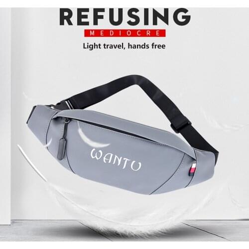 Men/Women Fanny Pack Chest Bag Letter Print Large Capacity Waist Hip Bum Bag for Running Walking Hiking