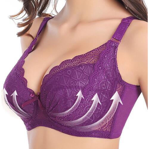Bra Plus Size Push Up Lace Bras For Women Full Cup Underwire Thin Underwear