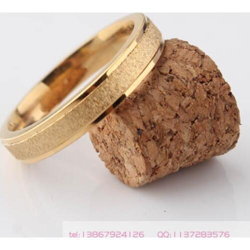 Wholesale Fashion Jewelry ring Womens 316L Stainless Steel Rose Gold Scrub rings for women Gift