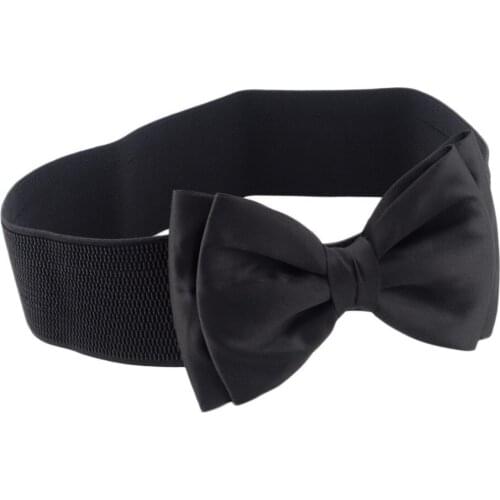 1 PCS Women Girls Bowknot Elastic Bow /Wide Stretch Buckle Waistband Waist Belt Fashion Wholesale DropShipping 2018 New