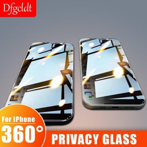 100d full privacy screen protector for iphone 12 11 xr xs max anti-spy protective glass for iphone 11 12 pro max tempered glass