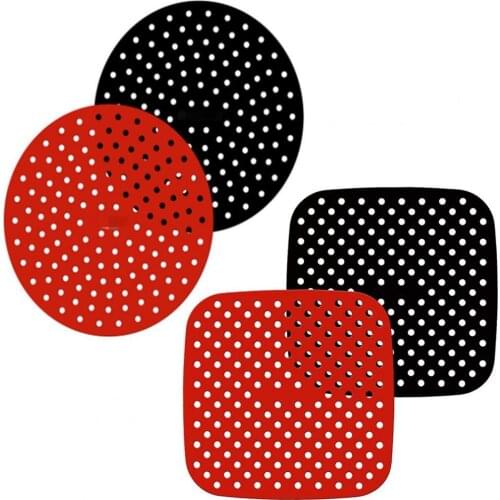 2 Colors Durable Fryer Basket Mat Food Grade Universal Heat Resistant Portable Silicone Reusable Pressure Cooker Pad for Home