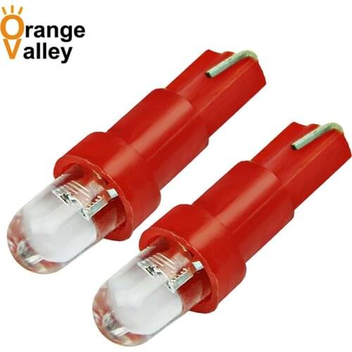 10pcs T5 B8.5 SMD 1 LED Car Auto Light Source Wedge Side Instumental Indicator Speedo Dashboard Lamp Bulb DC12V