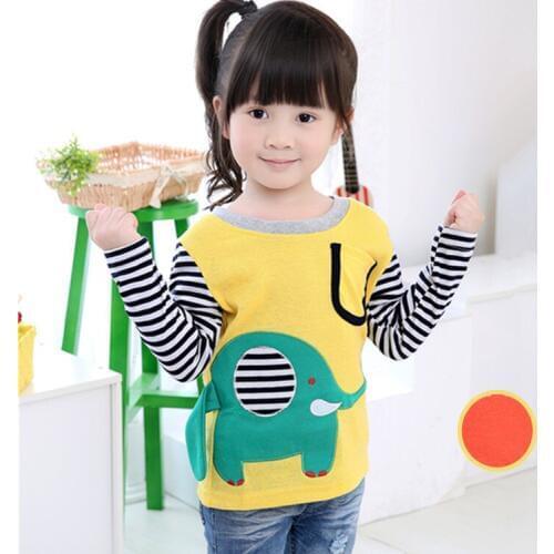 2020 summer Girls boys t-shirts cartoon elephant Children Baby Blouse kids Tee designer brand