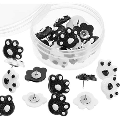 25 Pieces of Print Animal Thumb Tip Decorative Thumbtack Suitable for Cork Board Home and Office with Box