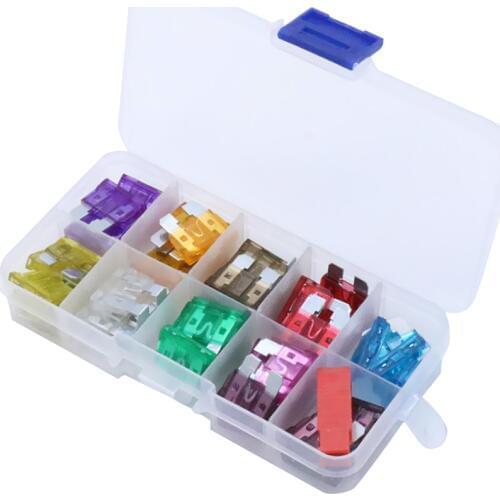 50pcs Car Boat Motorcycle ATO ATC Blade Fuses Kit With Fuse Puller