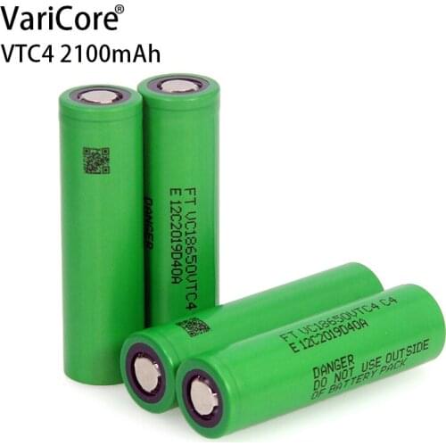 VariCore 100% Original 3.7V 18650 VTC4 2100mAh High drain 30A battery 18650VTC4 for flashlight,etc