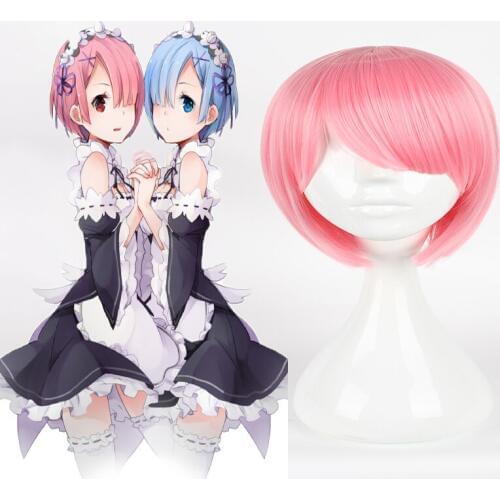Anime Re Zero Kara Hajimeru Isekai Seikatsu Cosplay Wig Rem Ram Cosplay Wigs Re ZERO Starting Life In Another World Cosplay Wig