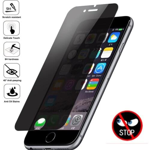 Anti-spy Tempered Glass For iPhone 12 11 Pro Max X XS MAX XR Private Screen Protector Glass For iPhone 6 7 8 Plus SE 2020 Glass