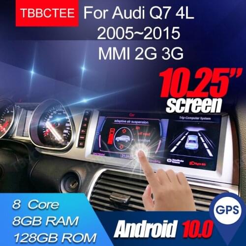 For Audi Q7 4L 2005~2015 Wireless CarPlay Car Radio Android 10 GPS Navigation Multimedia Player MMI 2G 3G Stereo WiFi 2 Din