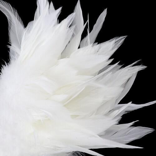 White feather for crafts Natural Chicken feather Trimming 8-20CM Long Pheasant feather Decoration ribbon Plume Wholesale