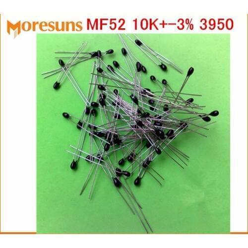 Fast Free Ship 500pcs/lot NTC thermistor MF52 10K+-3% 3950