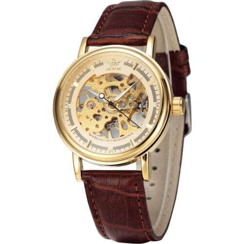 SEWOR Luxury Brand Mechanical Watches Men Skeleton Dial Clock Casual Wristwatches Relogio Men Mechanical Hand Wind Watch
