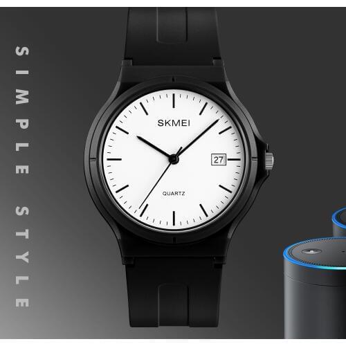 SKMEI Sports Watch Womens Casual 50M Waterproof Wristwatches Ladies Quartz Fashion Large Dial Simple Watches Reloj Mujer