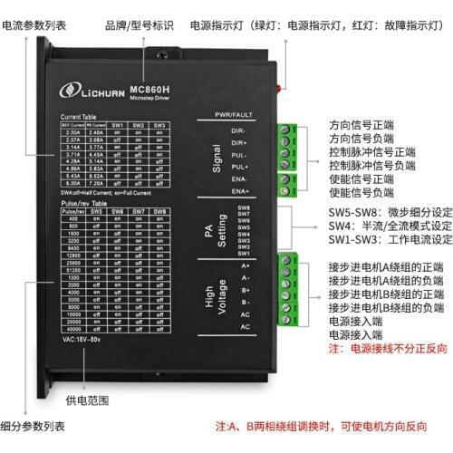 2-phase NEMA34 digital hybrid stepper motor driver DSP AC48V 7.2A MC860H replace DM860H