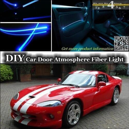 For Dodge Viper Phase RT / SRT / SR GTS interior Ambient Light Tuning Atmosphere Fiber Optic Band Lights Door Panel illumination