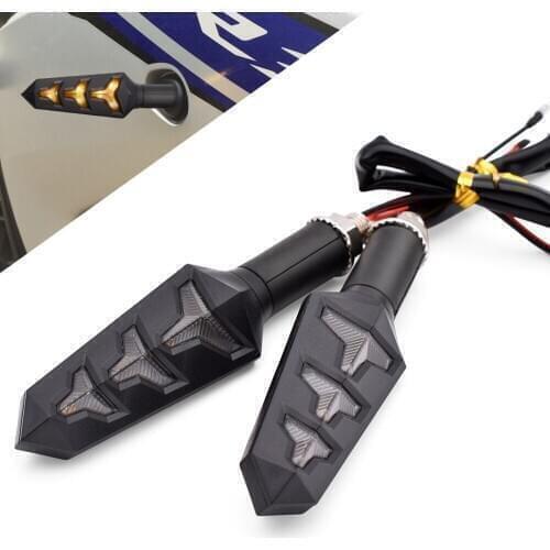 For Ducati 400 620 695 696 796 821 797 MONSTER 748 SS750 Universal Motorcycle Turn Signals Tail Light LED Flowing Water Lamp 12V