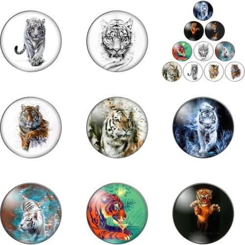 Art Watercolor Animal Paintings 12mm/14mm/16mm/18mm/20mm/25mm Round Photo Glass Cabochon Demo Flat Back Making Findings