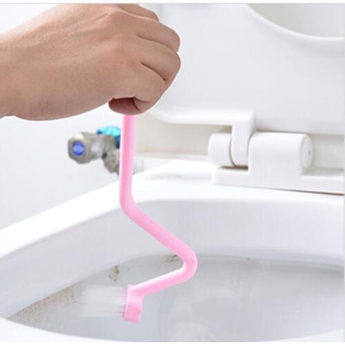 Home Bathroom Cleaning Cleaner Tool Bending toilet brush side corner cleaning brush Bathroom Accessories Toilet Brushes Curved