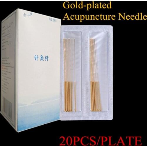 Chinese Medicine Full Gold-plated Acupuncture Needles ZhenJiu Gold Needle Non-disposable Filiform Needle Painless Beauty Face