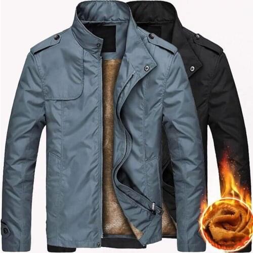 2021 Fashion Autumn Winter Mens Jackets Casual Coats Solid Color Mens Brand Clothing Stand Collar Male Bomber Jackets for Male