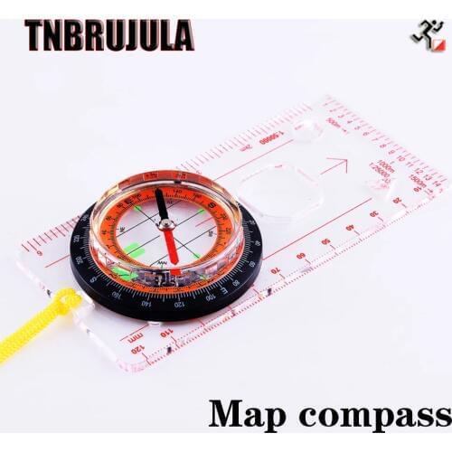 Outdoor map compass scale multifunction compass luminous lanyard compass tourism mountaineering compass