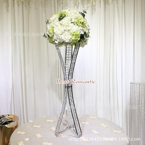 New metal flower stand electroplating road guide high-end flower decoration window display