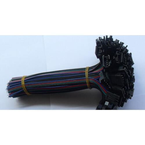 New 50 pair 3pin 4pin 5pin Male and Female RGB RGBW Connector Wire Cable For SMD LED Strip