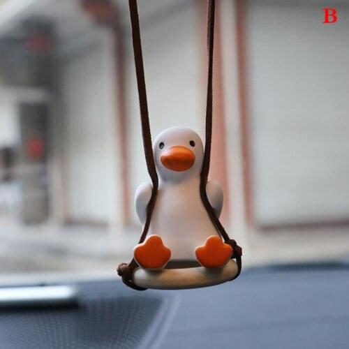 Little Duck Swing Car Pendant Decoration Cute Duck Auto Rear View Mirror Pendant Interior Accessories car decoration