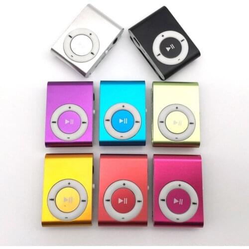 Portable Metal Screenless Card Mp3 Iron Clip Mp3 Player Student Sports Player Creative Mp3 Player Gift