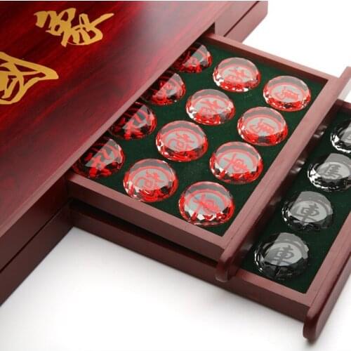 Luxury Chinese Chess Tcrystal Pieces Transparent Adults Interaction Chess Educational Toys Juegos De Mesa Family Games EK50QL