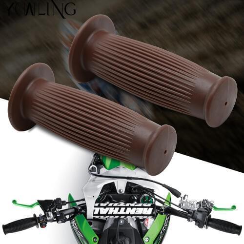 7/8" Handle Bar Retro Motorcycle Handle Bar Vintage Handle Grips Dirt Pit Bike Motocross Handlebar Gel Hand Grips Brake Hands