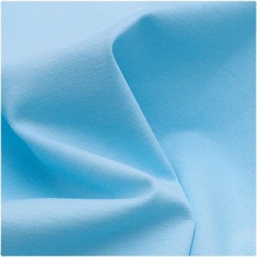 Width 66'' Summer Lightweight Plain Single Jersey Stretch Fabric By The Half Yard For T-Shirt Dress Material
