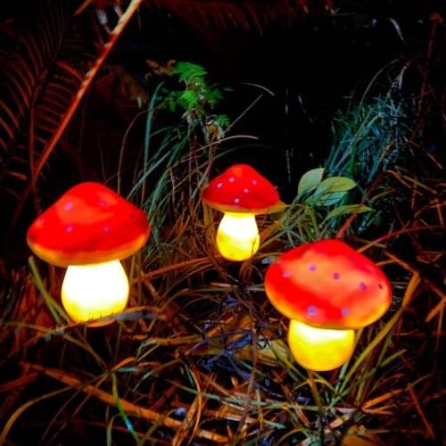 Sunlight Street Lamp LED Luminous Mushroom Solar Lights Outdoor Garden Waterproof Lawn Stakes Lamps for Country House