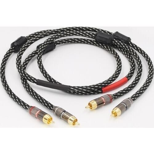 Audiocrast A53 HIFI Stereo Pair RCA Cable High-performance Premium Hi-Fi Audio 2rca to 2rca Interconnect Cable