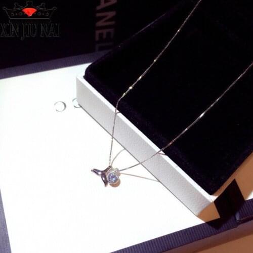 Net red necklace female niche mermaid princess tail short clavicle chain simple forest personality cadenas de plata 925 mujer