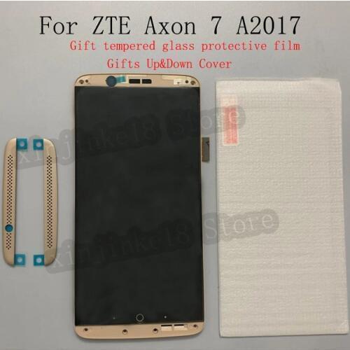 5.5" Original AMOLED For zte Axon 7 LCD display touch screen digitizer Assembly For zte A2017 A2017U A2017G Axon7 LCD With Frame