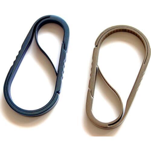 1PC TC4 Titanium EDC Anti-lost Keychain Key Chain Ring Hang Buckle Fast Hook Outdoor EDC Portable Equipment Tool Accessories