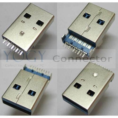 Free Shipping 10pcs Male USB 3.0 Connector Socket fit for Flash Connector