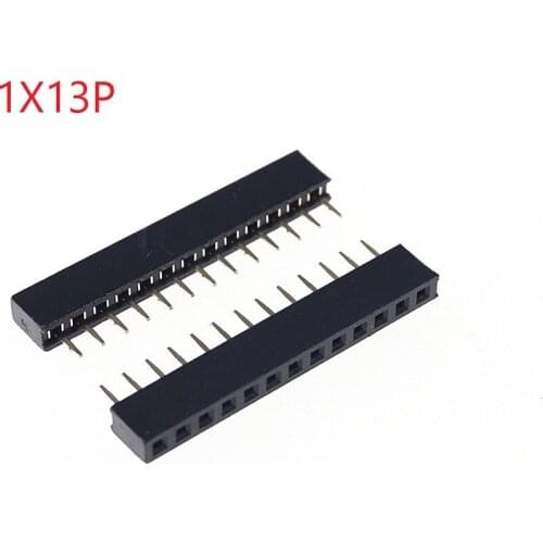 1000pcs 1x13 P 13 Pin 2.0 mm PCB Female Header Pin Headers Single row Straight Through Hole Insulator height 4.30mm Rohs Reach