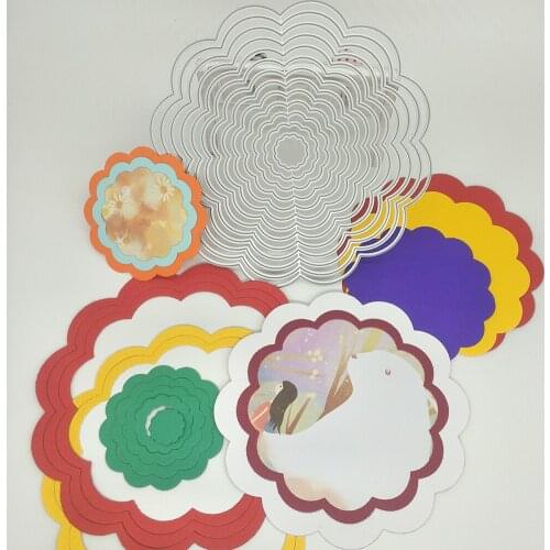 13-layer flower kit photo frame DIY metal cutting mold, scrapbooking, card making, engraving background, handmade artwork