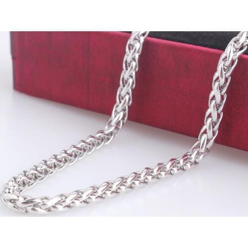 4.5mm width silver color box chains length 55cm 316L Stainless steel Necklace for men women jewelry wholesale