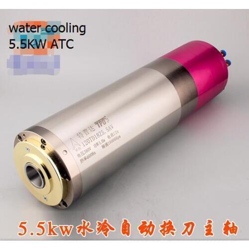 120TD18Z5.5AV 5.5kw auto tool change spindle water cooling Ceramic bearings 18000rpm use bt30 handle 220v/380v 5.5kw ATC