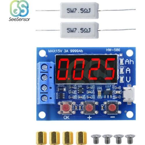 ZB2L3 LED Digital Li-ion Lithium Battery Capacity Tester Resistance Lead-acid Battery Capacity Meter Discharge Tester Analyzer