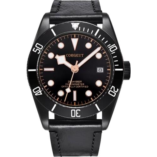 CORGEUT 2021 New Brand Mechanical Watch Mens Brand Luxury Stainless Steel Automatic Watch 100M Waterproof NH35A Reloj Hombre