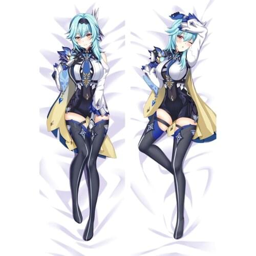 Game Genshin Impact Eula Cosplay Anime Dakimakura Double-sided Print Life-size Body Pillow Case Pillow Cushion Cover Wholesale