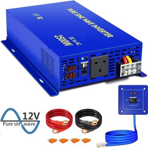 2500W Pure Sine Wave Inverter 12V 220V DC TO AC Off-grid System Customizable Solar Inverters With Wired Remote Control