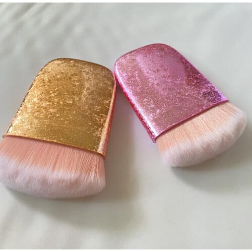 Makeup Single Premium Synthetic Foundation Brush Hot Pink and Gold Soft Makeup Brushes